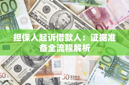 北京担保人起诉借款人：证据准备全流程解析
